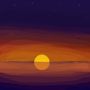 pixel sunset uwu
